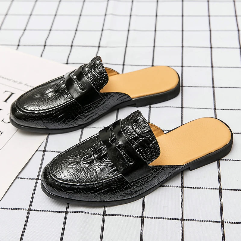 Mocassin Mule Croco Homme