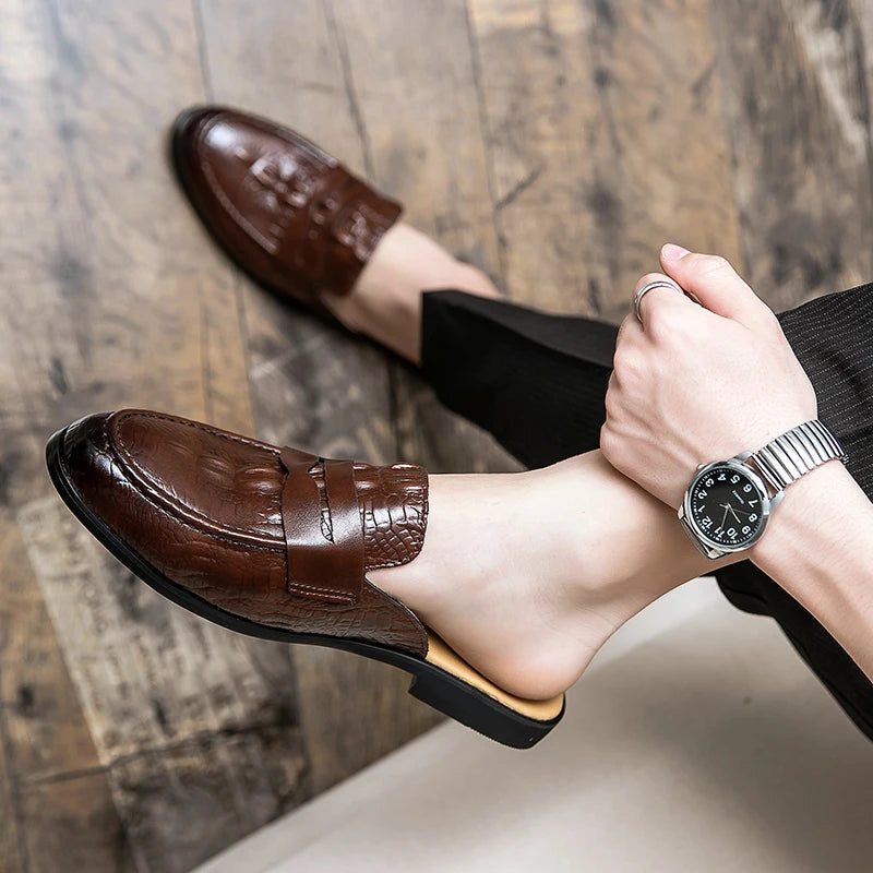 Mocassin Mule Croco Homme