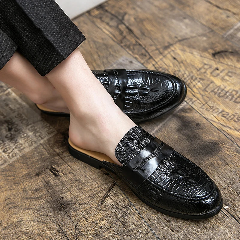 Mocassin Mule Croco Homme