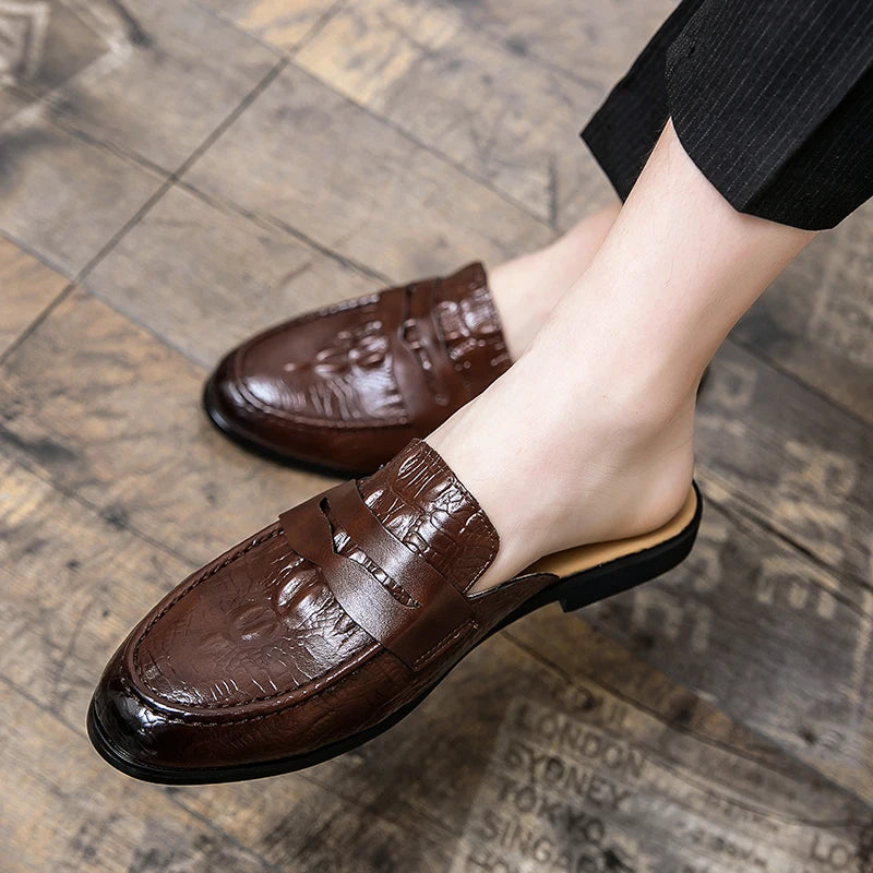 Mocassin Mule Croco Homme