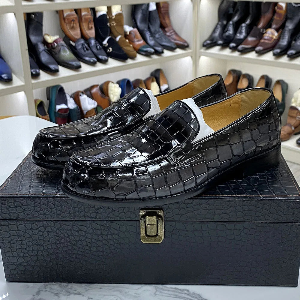 Mocassin Penny Homme Imprimé Alligator