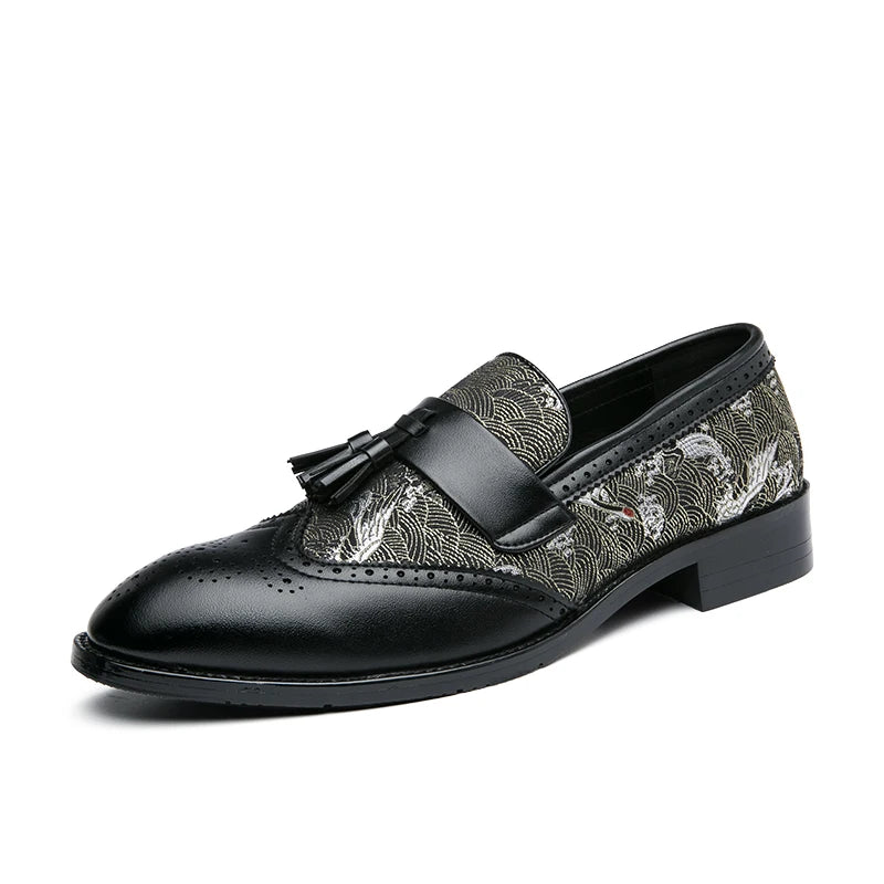 2025 New Spring Soft Suede Loafers for Men Tassel Slip On Leather Casual Shoes Yellow Moccasins Classic Business Shoes Luxury