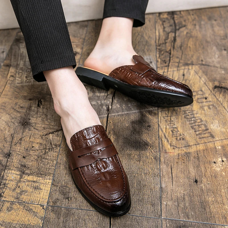 Mocassin Mule Croco Homme