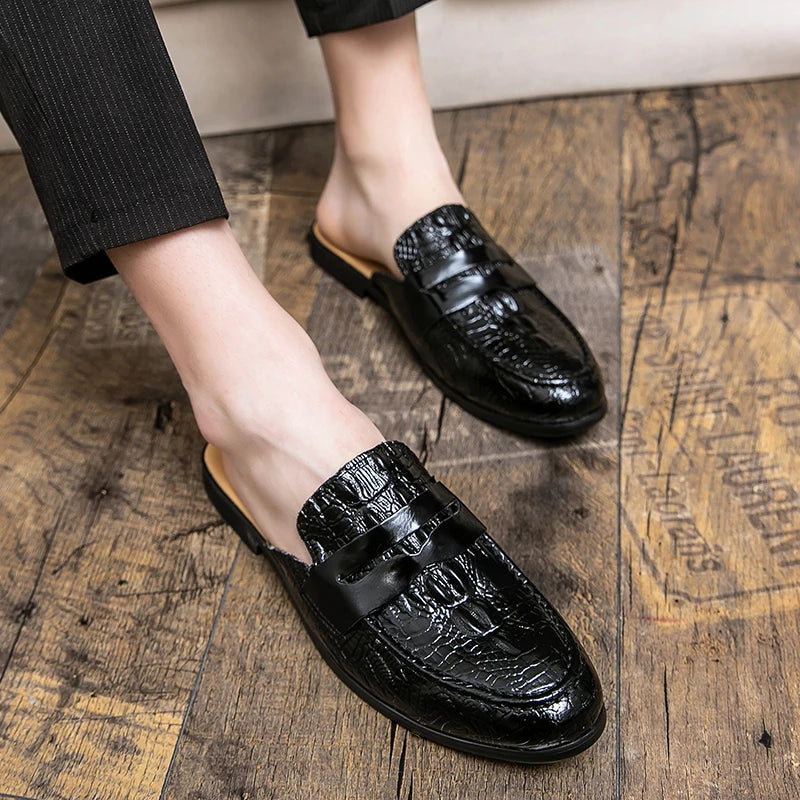 Mocassin Mule Croco Homme