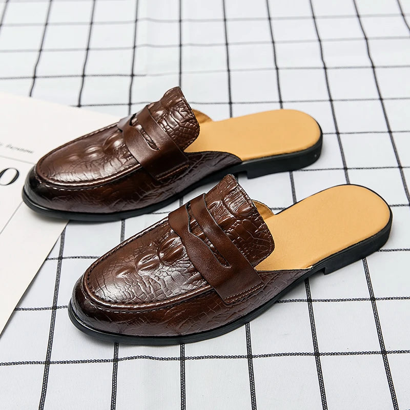 Mocassin Mule Croco Homme