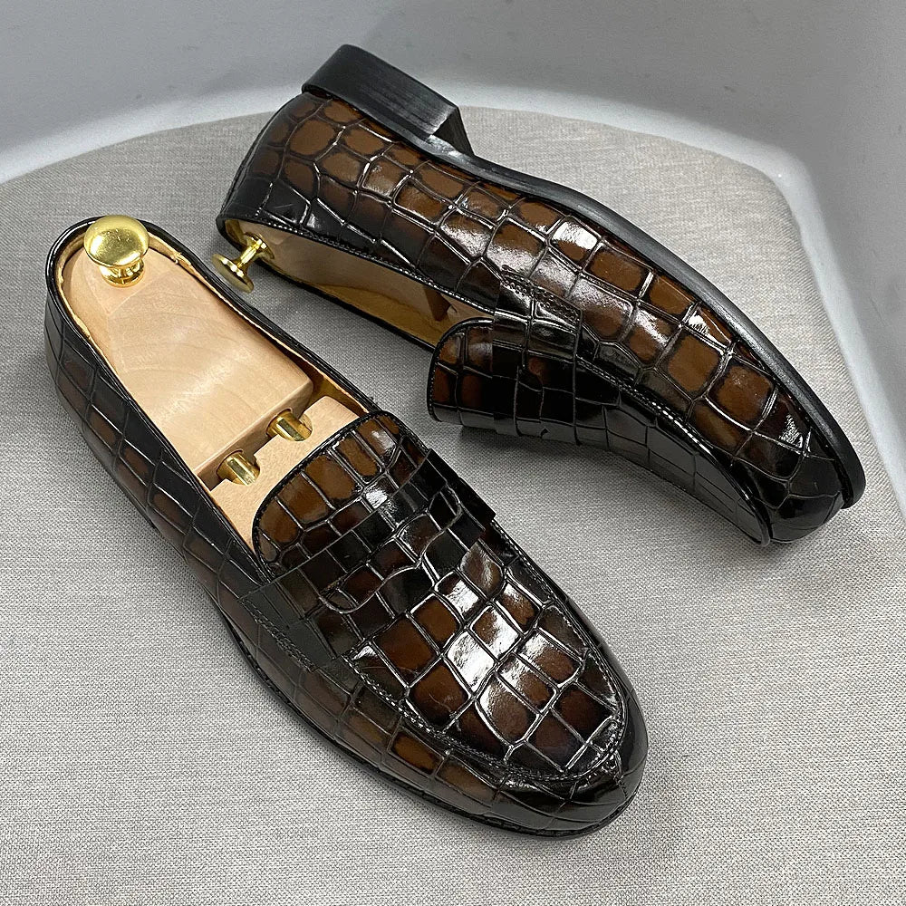 Mocassin Penny Homme Imprimé Alligator