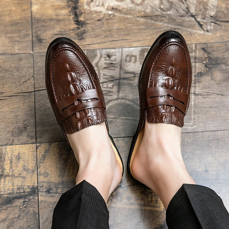 Mocassin Mule Croco Homme