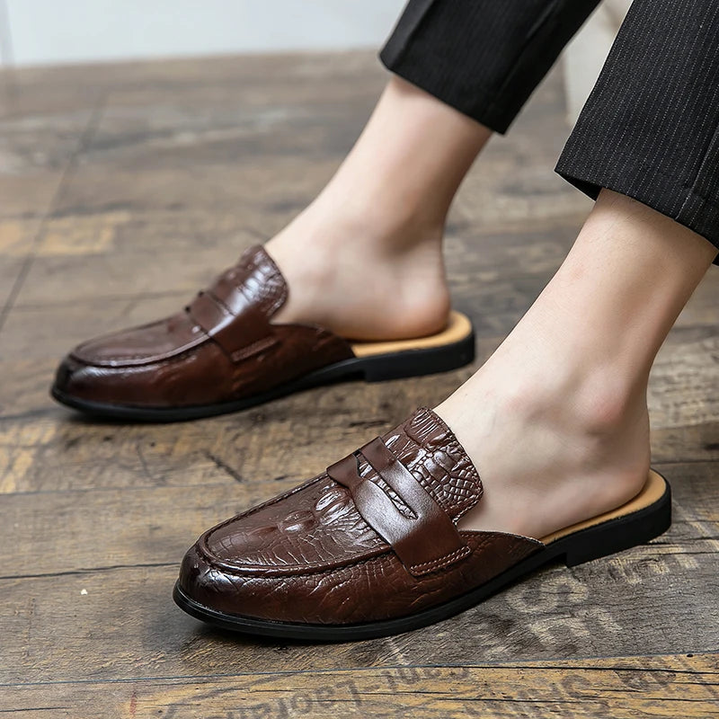 Mocassin Mule Croco Homme