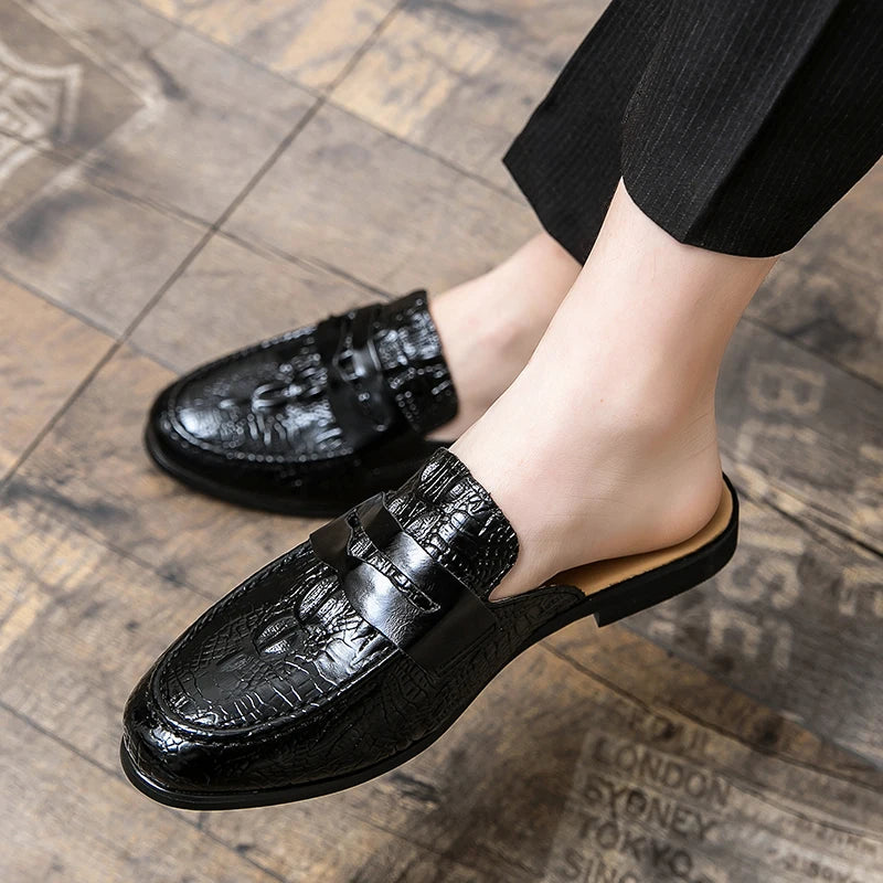 Mocassin Mule Croco Homme