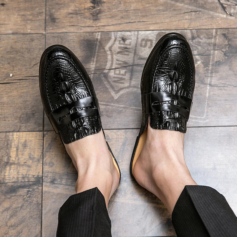 Mocassin Mule Croco Homme