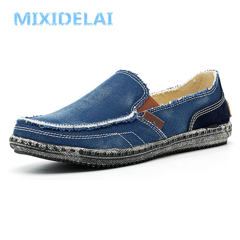 Mocassin Toile Kaki Homme