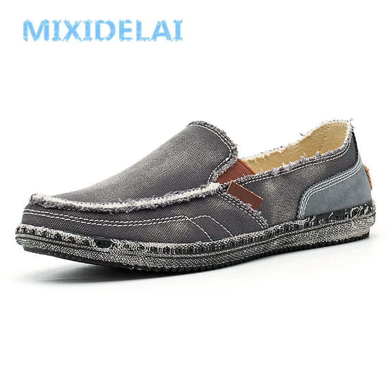 Mocassin Toile Kaki Homme