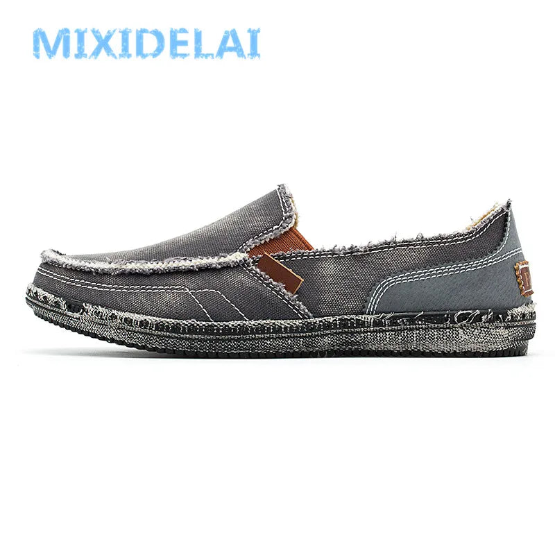 Mocassin Toile Kaki Homme