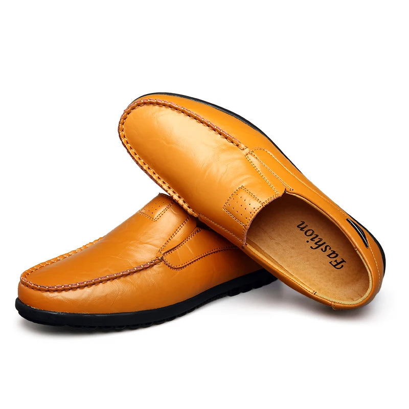 Mocassin Noir Homme Grande Taille