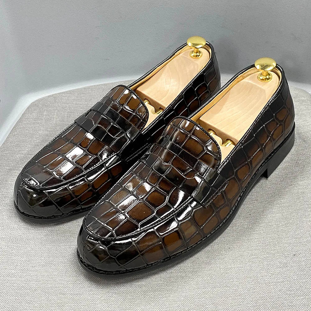 Mocassin Penny Homme Imprimé Alligator