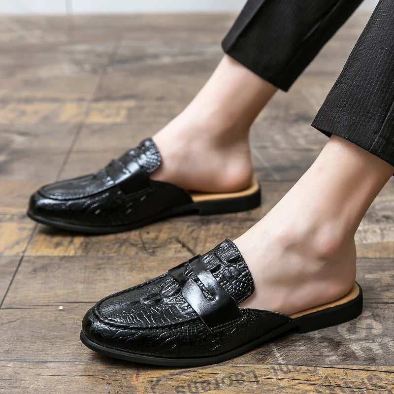 Mocassin Mule Croco Homme