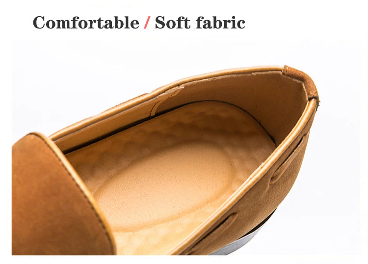 2025 New Spring Soft Suede Loafers for Men Tassel Slip On Leather Casual Shoes Yellow Moccasins Classic Business Shoes Luxury