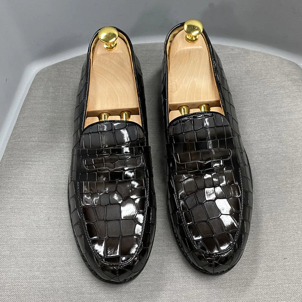 Mocassin Penny Homme Imprimé Alligator