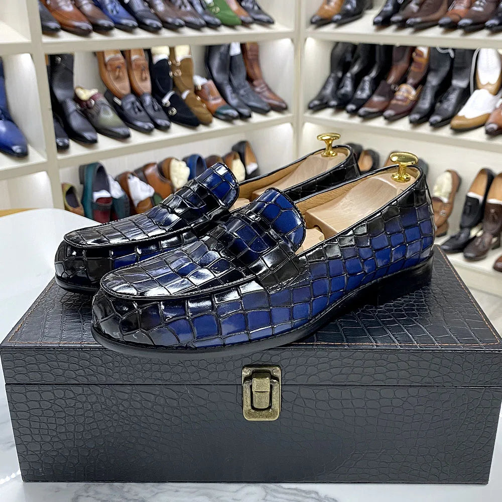 Mocassin Penny Homme Imprimé Alligator