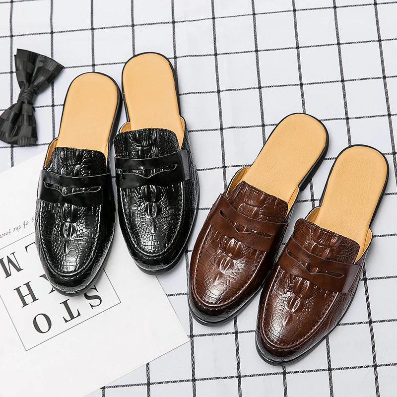 Mocassin Mule Croco Homme