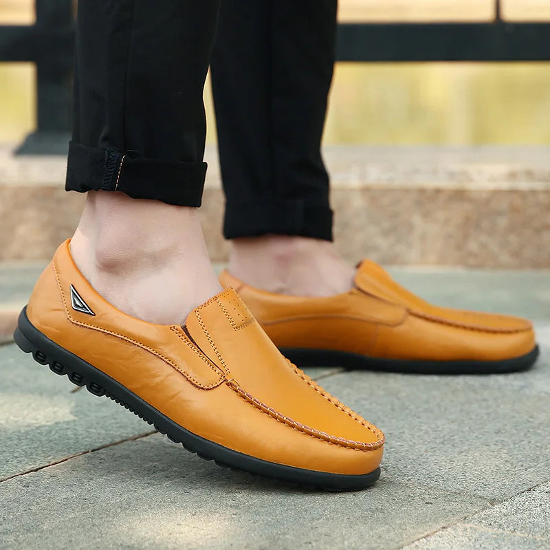 Mocassin Noir Homme Grande Taille