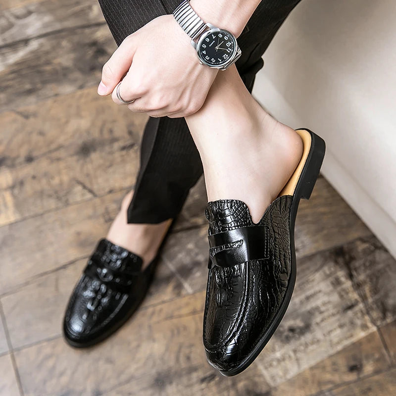 Mocassin Mule Croco Homme