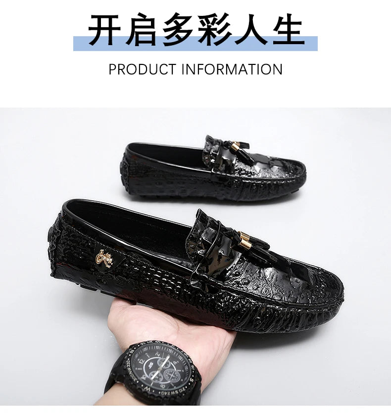 Mocassin Croco Blanc Unisexe