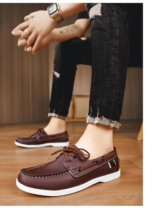 Mocassin Bateau Homme Marron