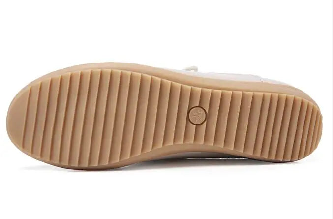 2026 New Women Flats Spring Autumn Woman Loafers Genuine Leather Female Shoes Lace up Soft Comfortable Ladies Women's Shoes