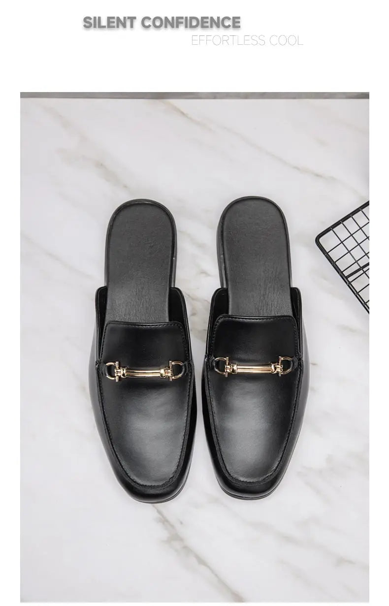 Mocassin Mule Homme Noir