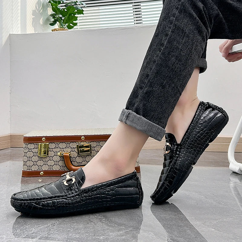 Mocassin Croco Vernis Homme