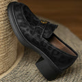 Women's leopard cow leather 5cm chunky heel platform slip-on loafers high quality soft comfortable causal female moccasins shoes
