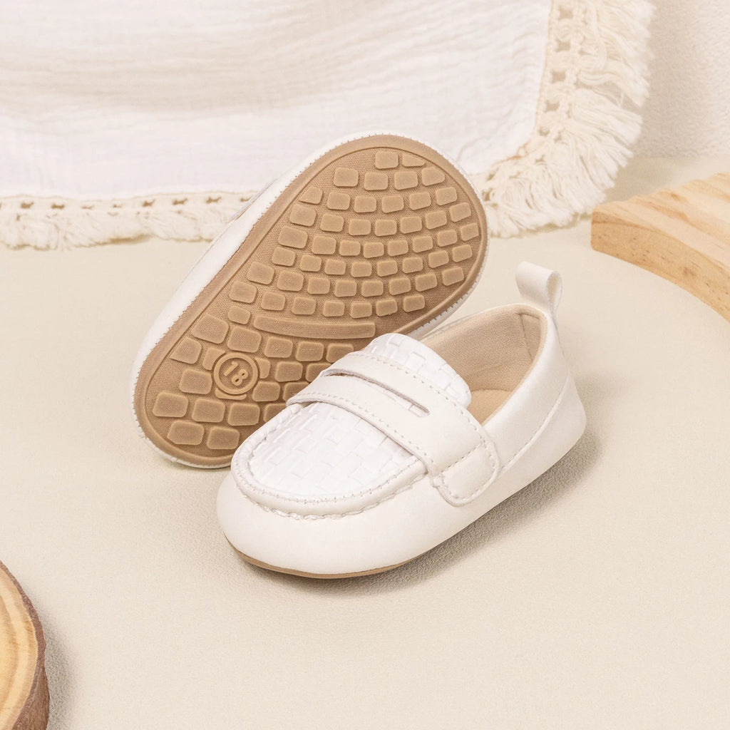 KIDSUN Baby Girls Boys Classic Loafers Infant Oxford Dress Shoes Prewalker Soft Slip On Moccasin Crib Flats Newborn Shoes