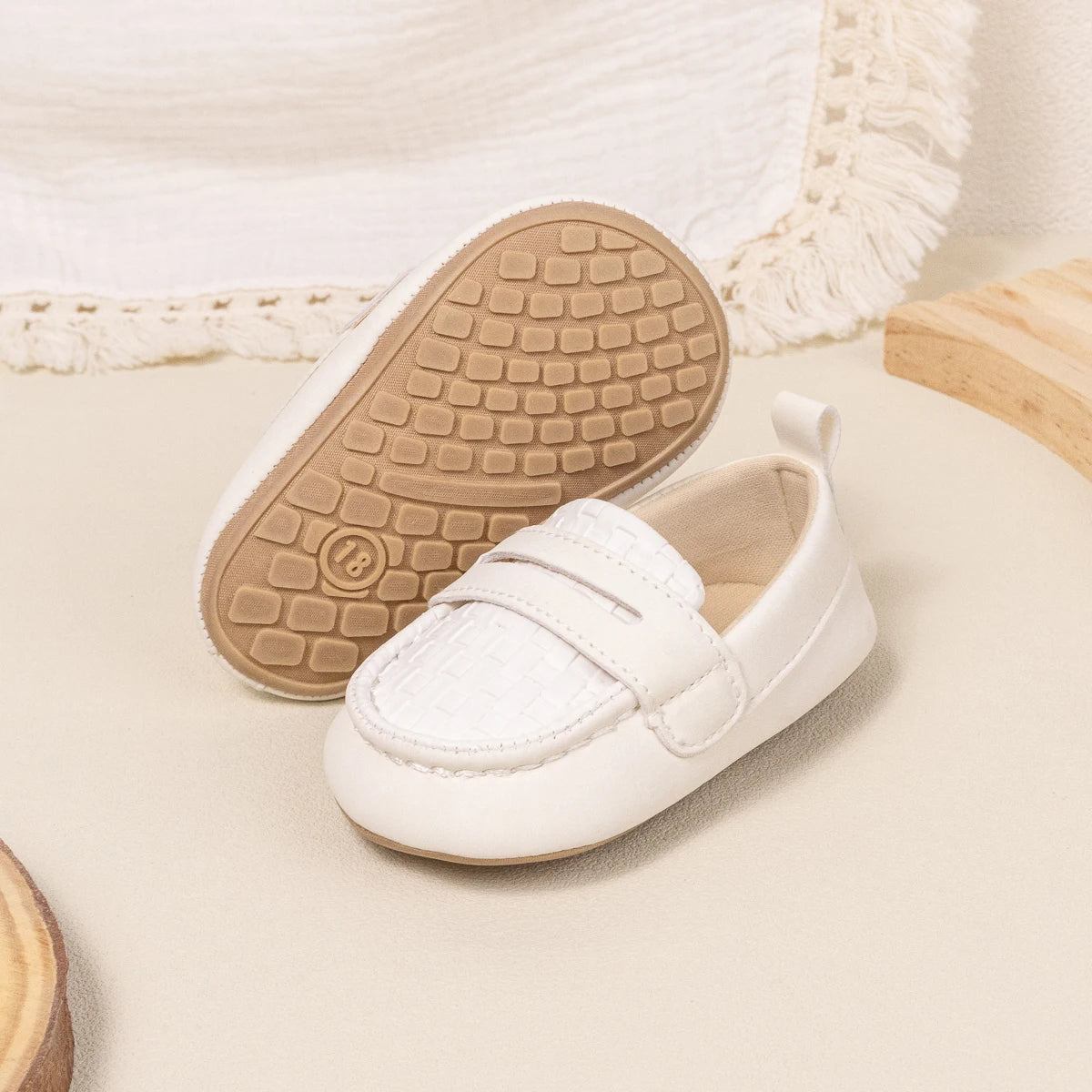 KIDSUN Baby Girls Boys Classic Loafers Infant Oxford Dress Shoes Prewalker Soft Slip On Moccasin Crib Flats Newborn Shoes