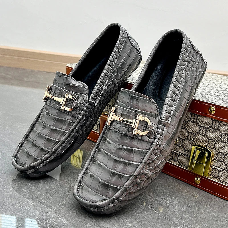 Mocassin Croco Vernis Homme