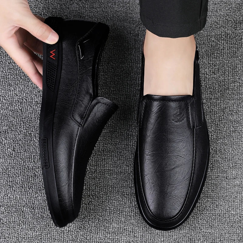 Mocassin Cuir Homme Semelle Caoutchouc