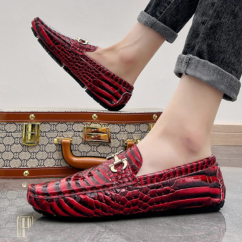 Mocassin Croco Vernis Homme