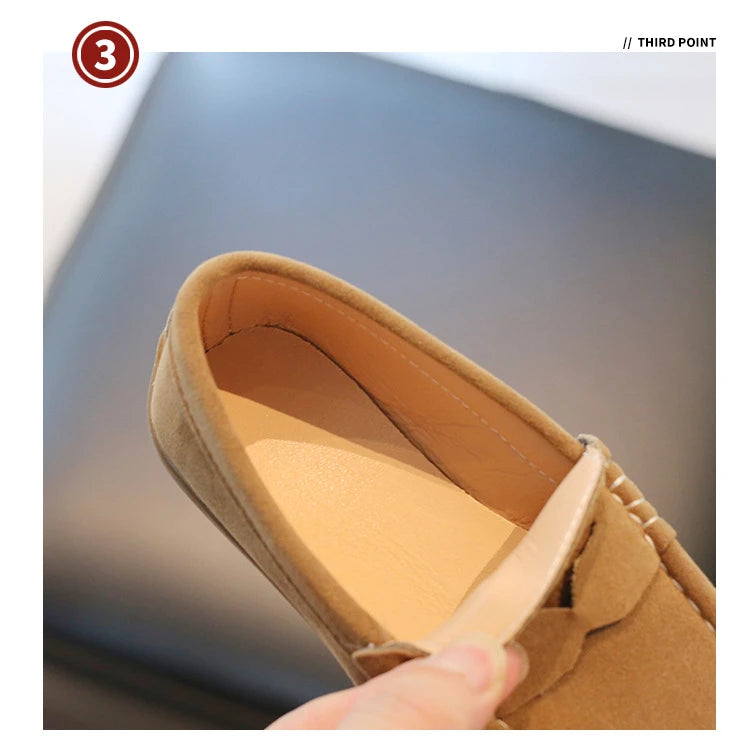 Spring Autumn Boy Leather Shoe Fashion Breathable Non-slip Children Loafers Causal Kids School Party Wedding Formal Flats Shoes