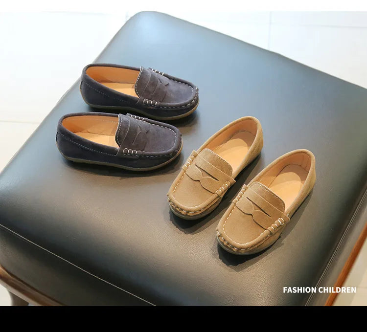 Boy Leather Shoe Spring Autumn Versatile Children's School Formal Performance Loafers Causal Non-slip Kids Slip-on Flats Shoes