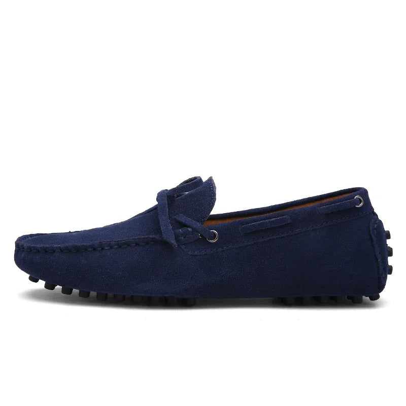 Suede Shoes Men Size 38-49 Luxury Men Loafers Soft Moccasins Man High Quality Shoes Casual Genuine Leather Driving Flats Penny