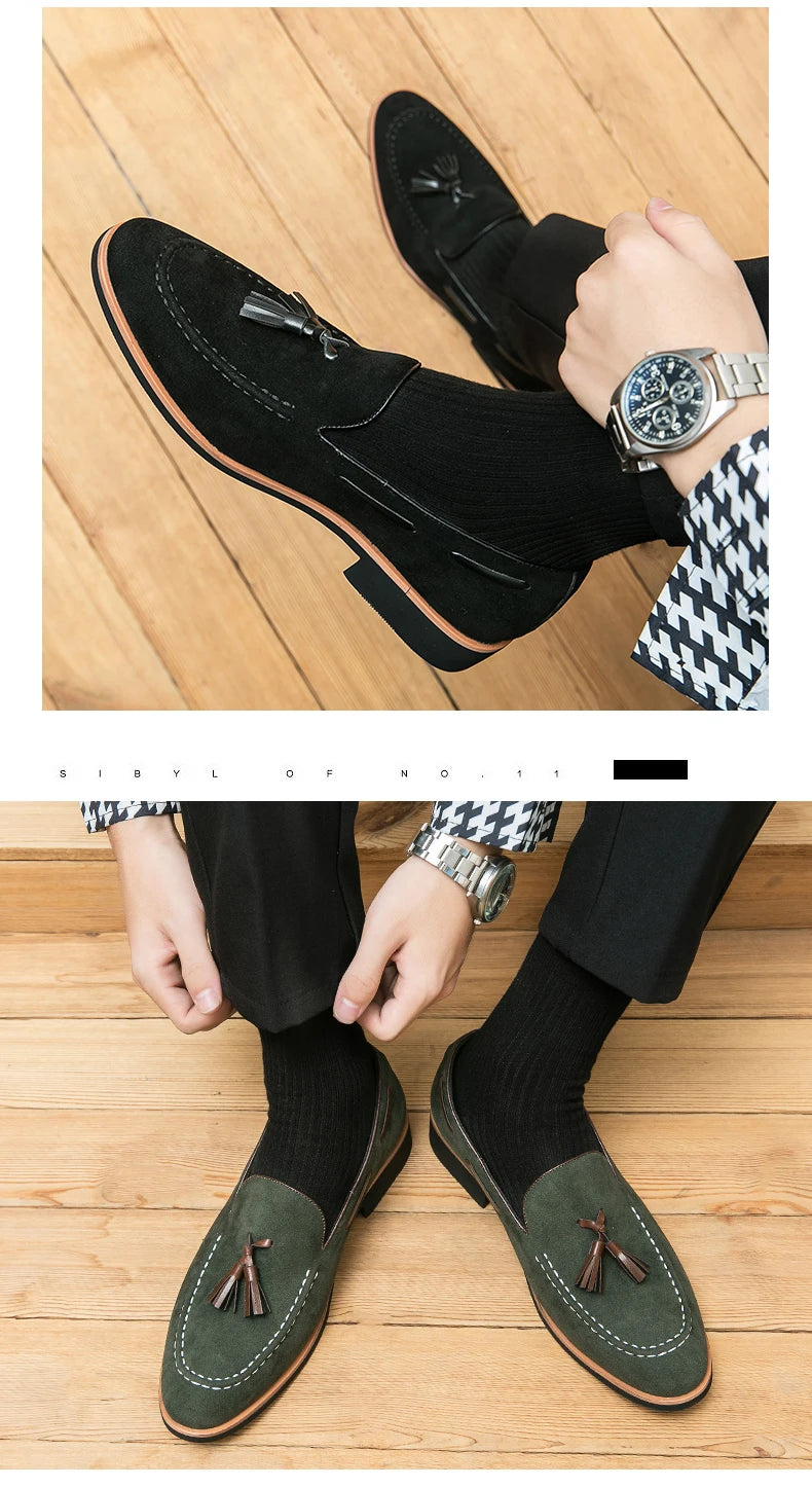 Mocassin Gris Homme Daim
