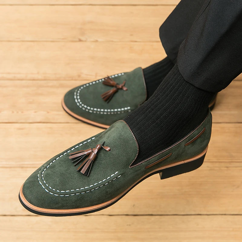 Mocassin Gris Homme Daim