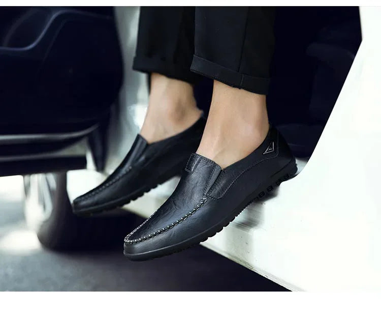 Mocassin Noir Homme Confortable