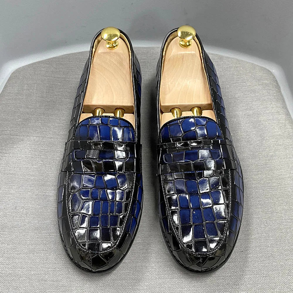 Mocassin Penny Homme Imprimé Alligator