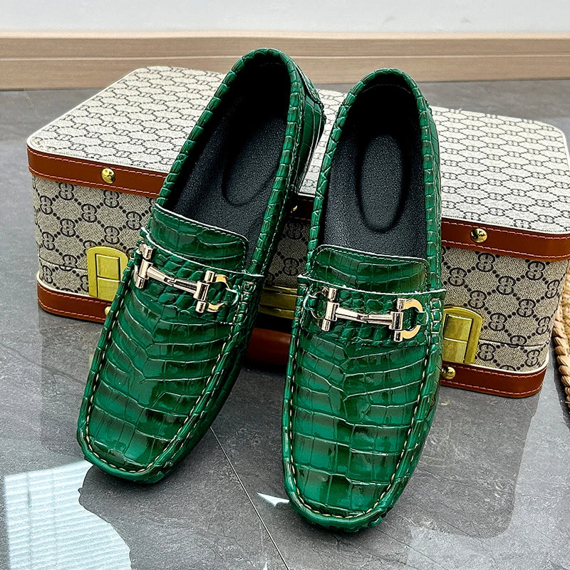 Mocassin Croco Vernis Homme
