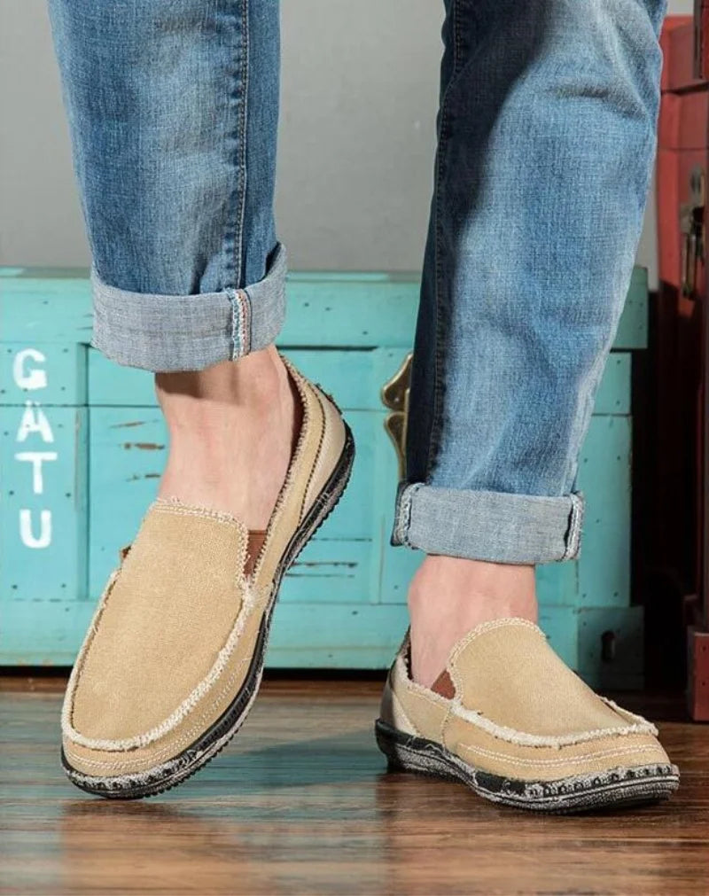 Mocassin Toile Homme