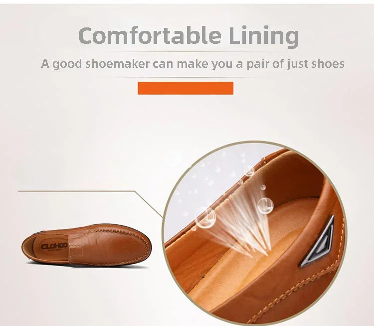 Mocassin Noir Homme Confortable