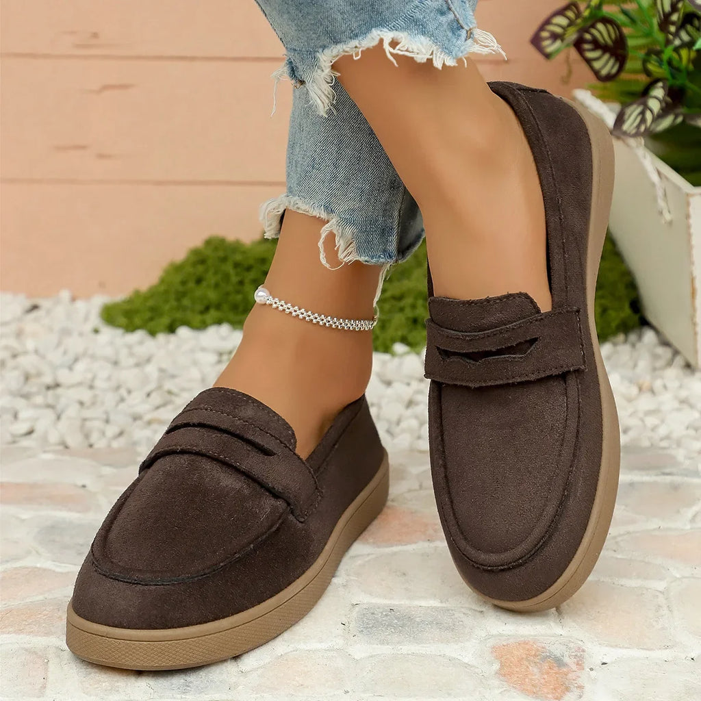 Women's Tassel Slip on Loafers Fashion Comfort Outdoor Flats Casual Shoes Daily Walking Shoes British Style Suede Sneakers 43