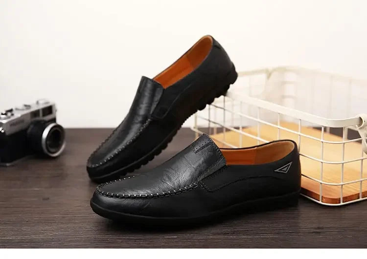 Mocassin Noir Homme Confortable