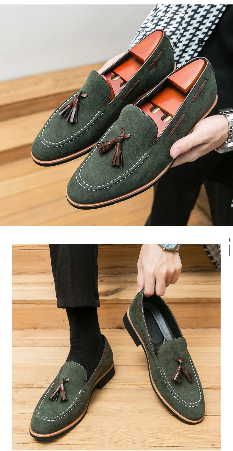 Mocassin Gris Homme Daim